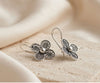 Artisan handmade sterling silver floral earrings inspired by nature