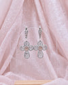 925 Silver Cherry Quartz Filigree Cross Earrings