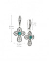 Nature inspired sterling silver faith earrings with Emerald Quartz gemstone and vintage filigree style