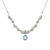 925 Sterling Silver Handcrafted Filigree Art Necklace with Genuine Oval Blue Topaz Gemstone Necklace