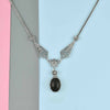 Onyx Silver Gothic Filigree Womens Necklace, Handmade Vintage Style Necklace, 925 Sterling Silver Dark Romance Jewelry Gift