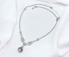 Rutilated Quartz Silver Boho Wedding Necklace, Sterling Silver Crystal Handmade Vintage Style Statement Jewelry