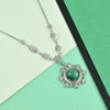 Mother of Pearl Silver Filigree Flower Necklace, Floral Design Handcrafted Large Edwardian Statement Jewelry