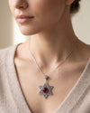 Sterling Silver Carnelian Star of David Necklace Judaica Jewelry Magen David Pendant Religious Gift