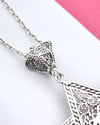 925 Sterling Silver Ruby Corundum Jewish Star Necklace, Filigree Star of David Jewish Jewelry
