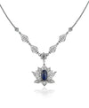 Ruby Gemstone Silver Gothic Lotus Flower Choker Necklace, Handmade Filigree Jewelry