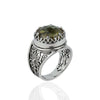 Filigree Art Alexandrite Gemstone Women Crown Silver Statement Ring - Filigranist Jewelry