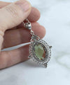 Filigree Art Alexandrite Gemstone Women Silver Oval Pendant Necklace - Filigranist Jewelry