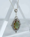 Filigree Art Alexandrite Gemstone Women Silver Oval Pendant Necklace - Filigranist Jewelry