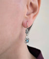 Sterling Silver Filigree Art Gemstone Dangle Women Apple Earrings