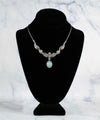 Filigree Art Aqua Chalcedony Gemstone Women Silver Princess Necklace - Filigranist Jewelry