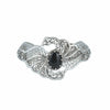 Black Onyx Gemstone 925 Sterling Silver Artisan Crafted Filigree Art Double Swan Design Cuff Bracelet