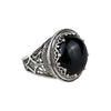 925 Sterling Silver Filigree Art Black Onyx Gemstone Bold Statement Ring