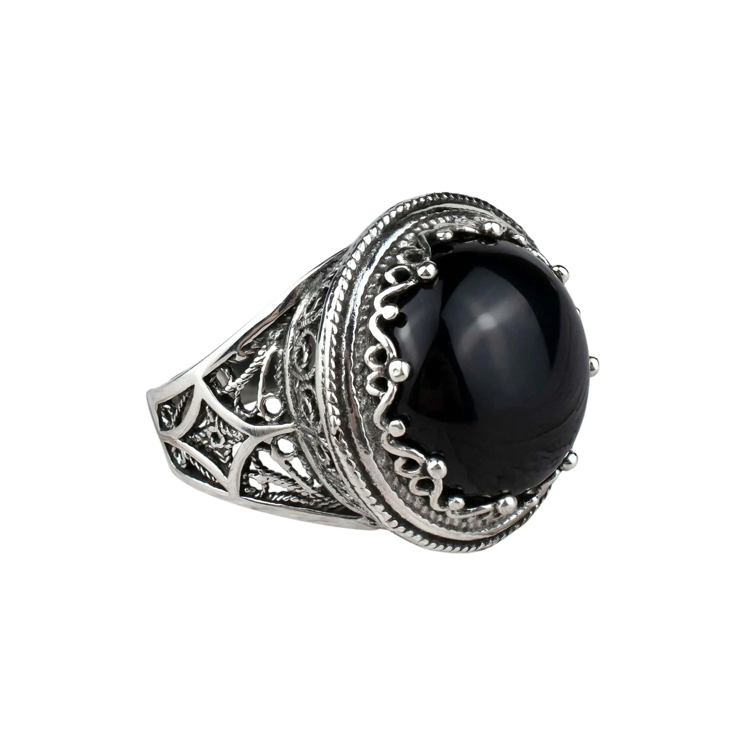 BLACK ONYX  Gemstone Statement Ring