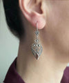 Filigree Art Bunch of Flower Women Sterling Silver Dangle Drop Earrings - Filigranist Jewelry