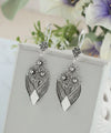 Filigree Art Bunch of Flower Women Sterling Silver Dangle Drop Earrings - Filigranist Jewelry