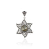 925 Sterling Silver Filigree Art Citrine Gemstone Star Design Pendant Necklace