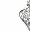 925 Sterling Silver Filigree Art Heart Design Pendant Necklace
