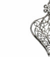 925 Sterling Silver Filigree Art Heart Dangle Drop Earrings