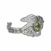 Lemon Quartz Gemstone 925 Sterling Silver Artisan Crafted Filigree Art Double Swan Design Cuff Bracelet