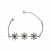 925 Sterling Silver Filigree Art Malachite Gemstone Star Bracelet