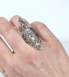 Filigree Art Peacock Design Women Silver Statement Ring - Filigranist Jewelry