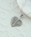 Filigree Art Tree of Life in Heart Women Silver Pendant Necklace