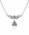 925 Sterling Silver Filigree Art Triangle Choker Necklace