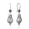 Filigree Art Tulip Design Women Sterling Silver Dangle Drop Earrings - Filigranist Jewelry