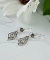 Filigree Art Tulip Design Women Sterling Silver Dangle Drop Earrings - Filigranist Jewelry