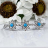 925 Sterling Silver Filigree Art Turquoise Gemstone Link Bracelet