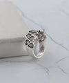 925 Sterling Silver Filigree Art Statement Band Ring