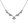 925 Sterling Silver Filigree Art Daisy Figure Choker Necklace 