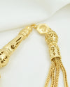 Gold Plated 925 Sterling Silver Filigree Art Oval Beads Tasbeeh 33 Piece Silver Beads Misbaha, Tasbih, Prayer Beads, Worry Beads, Rosary, Stress Chain