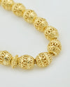Gold Plated 925 Sterling Silver Filigree Art Oval Beads Tasbeeh 33 Piece Silver Beads Misbaha, Tasbih, Prayer Beads, Worry Beads, Rosary, Stress Chain