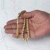 Gold Plated 925 Sterling Silver 33 Beads Zirconia Paved Tasbih Rosary Prayer Beads