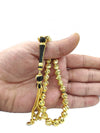 Gold Plated 925 Sterling Silver Black Zirconia Paved Tasbih Curved Beads Rosary Worry Beads