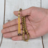 Gold Plated 925 Sterling Silver Black Zirconia Tasbih Rosary Prayer Worry Beads