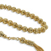 Gold Plated 925 Sterling Silver Filigree Art 33 Beads Tasbih Prayer Beads