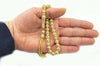 Gold Plated 925 Sterling Silver Green Zirconia Tasbih Rosary Prayer Round Worry Beads