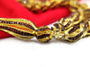 Gold Plated 925 Sterling Silver Red Zirconia Twisted Beads Tasbih Rosary Worry Beads
