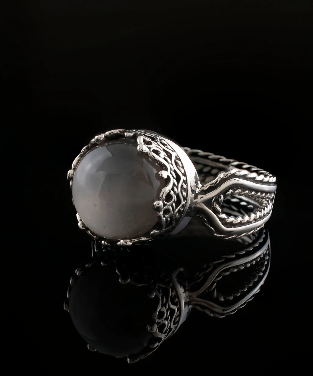 Gray Moonstone Gemstone Filigree Art Women Sterling– Filigranist Jewelry