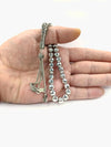 925 Sterling Silver Faceted Beads Tasbih Rosary Prayer Worry Beads
