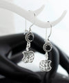 Sterling Silver Filigree Art Gemstone Dangle Women Apple Earrings