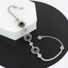 Sterling Silver Filigree Art Black Onyx Gemstone Woman Link Bracelet - Filigranist Jewelry