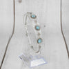 Sterling Silver Filigree Art Blue Topaz Gemstone Woman Link Bracelet - Filigranist Jewelry
