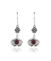 925 Sterling Silver Filigree Art ruby corundum Gemstone Dangle Women Earrings