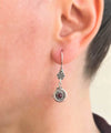Sterling Silver Filigree Art Gemstone Dangle Women Earrings