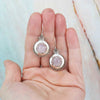 Sterling Silver Filigree Art Rose Quartz Gemstone Drop Earrings - Filigranist Jewelry