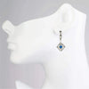 Sterling Silver Filigree Art Turquoise Gemstone Women Dangle Drop Earrings - Filigranist Jewelry